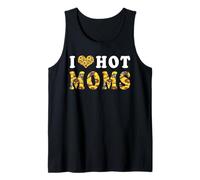 I Love Hot Moms Funny Sunflower Heart Love for Mom Canotta