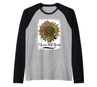 I Love Hot Moms Sunflower Leopard Mom Funny for Mother Maglia con Maniche Raglan