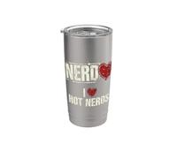 I Love Hot Nerds Divertente Nerd Ragazza San Valentino Nerd Design Bicchiere termico in acciaio inox doppia parete