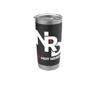 I Love Hot Nerds Divertente Nerd Ragazza San Valentino Nerd Design Bicchiere termico in acciaio inox doppia parete