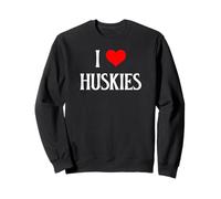 I Love Huskies I Heart Huskies amante dei cani cuccioli di cane Felpa