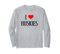 I Love Huskies I Heart Huskies amante dei cani cuccioli di cane Maglia a Manica
