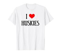 I Love Huskies I Heart Huskies amante dei cani cuccioli di cane Maglietta