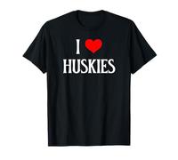 I Love Huskies I Heart Huskies amante dei cani cuccioli di cane Maglietta