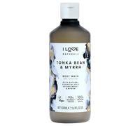 I LOVE I Love Naturals Bagnoschiuma alla fava tonka e mirra, oli naturali di patchouli e mirra, formulato con oli essenziali per una pelle liscia come la seta e idratata, 500 ml