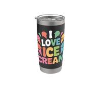 I Love Ice Cream Celebration Fun Bicchiere termico in acciaio inox doppia parete