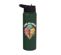 I Love Ice Cream Fun, granelli a cono Stainless Steel Insulated Water Bottle