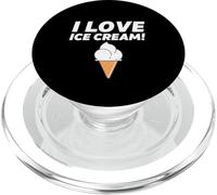 I Love Ice Cream Party Outfit Vanilla Soft Serve Gelato Cone PopSockets PopGrip per MagSafe