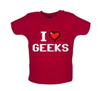 I Love Imbranato (Pixels) - Bambino T-Shirt / Body - Pixel Geek Divertente Cuore