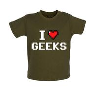 I Love Imbranato (Pixels) - Bambino T-Shirt / Body - Pixel Geek Divertente Cuore