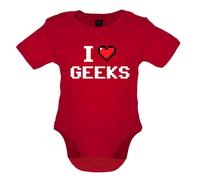 I Love Imbranato (Pixels) - Bambino T-Shirt / Body - Pixel Geek Divertente Cuore