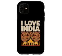 I Love India Cultural Paisley Elefante Taj Mahal Custodia per iPhone 11