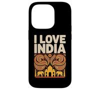 I Love India Cultural Paisley Elefante Taj Mahal Custodia per iPhone 14 Pro