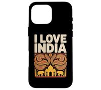 I Love India Cultural Paisley Elefante Taj Mahal Custodia per iPhone 16 Pro Max