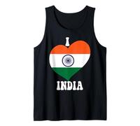 I Love India I Heart New-Delhi Orgoglio Indiano Bandiera Cuore Cuore Canotta