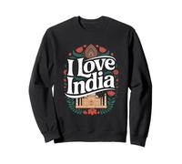 I Love India Taj Mahal Arte Floreale India Felpa