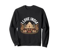 I Love India Taj Mahal Paisley Elefanti Felpa