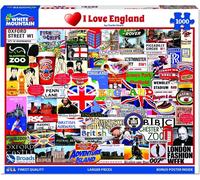 I Love Inghilterra 1000 Pezzi Puzzle Da Bianco Mountain 760mm x 610mm ( WMP )