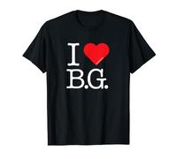 I Love Initials: I Heart (Amore) B.G. - Wear Your Feelings BG Maglietta