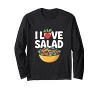 I Love Insalatiera Divertente Cibo Sano Veggie Art Maglia a Manica