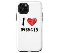I Love Insects Design semplice testo con cuore Custodia per iPhone 11 Pro