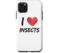 I Love Insects Design semplice testo con cuore Custodia per iPhone 11 Pro Max