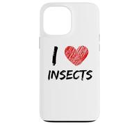 I Love Insects Design semplice testo con cuore Custodia per iPhone 13 Pro Max