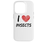 I Love Insects Design semplice testo con cuore Custodia per iPhone 14 Pro