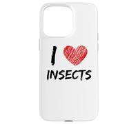 I Love Insects Design semplice testo con cuore Custodia per iPhone 15 Pro Max