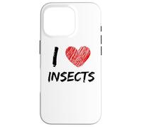 I Love Insects Design semplice testo con cuore Custodia per iPhone 16 Pro