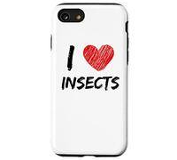 I Love Insects Design semplice testo con cuore Custodia per iPhone SE (2020) / 7 / 8