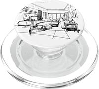 I Love Interior Design Prospettiva Line Art Architetti PopSockets PopGrip per MagSafe