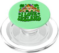 I LOVE IRLANDA con funghi stile hippie PopSockets PopGrip per MagSafe