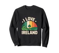 I Love Irlanda Shamrock Paesaggio scenico Felpa