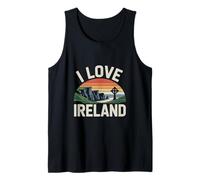 I Love Irlanda Vintage Tramonto Scena Canotta