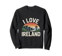 I Love Irlanda Vintage Tramonto Scena Felpa