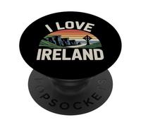I Love Irlanda Vintage Tramonto Scena PopSockets PopGrip Adesivo