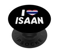 I Love Isaan Thailandia Souvenir Thai Bandiera Cuore PopSockets PopGrip Adesivo