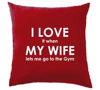 I Love It Quando My Wife Lets Me Go Ai Palestra - Cuscino - Allenamento Pesi