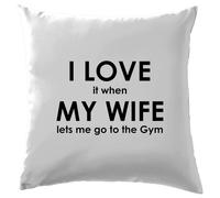 I Love It Quando My Wife Lets Me Go Ai Palestra - Cuscino - Allenamento Pesi