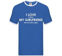 I Love It When My Girlfriend Lets Me Orologio Rugby - Uomo Ringer - Valentines