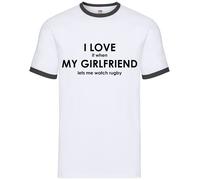 I Love It When My Girlfriend Lets Me Orologio Rugby - Uomo Ringer - Valentines