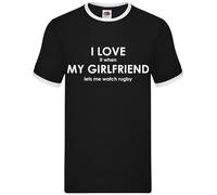 I Love It When My Girlfriend Lets Me Orologio Rugby - Uomo Ringer - Valentines