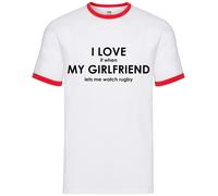 I Love It When My Girlfriend Lets Me Orologio Rugby - Uomo Ringer - Valentines