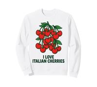 I Love Italian Cherry Retro Summer Fruit Felpa