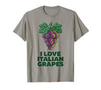 I Love Italian Grapes Retro Mediterraneo Summer Fruit Maglietta