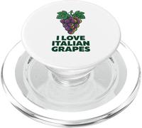 I Love Italian Grapes Retro Mediterraneo Summer Fruit PopSockets PopGrip per MagSafe