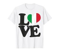 I Love Italy Flag Heart Viaggio Patriottico Maglietta