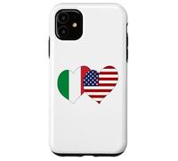 I Love Italy I Love USA Bella Italia Bandiera USA Grafica Cuori Custodia per iPhone 11