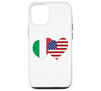 I Love Italy I Love USA Bella Italia Bandiera USA Grafica Cuori Custodia per iPhone 12/12 Pro